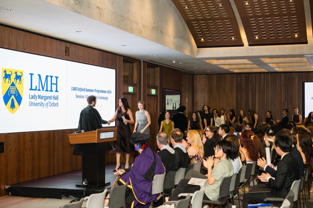 Presentation of graduation certificates during the LMH Summer Programmes ceremony